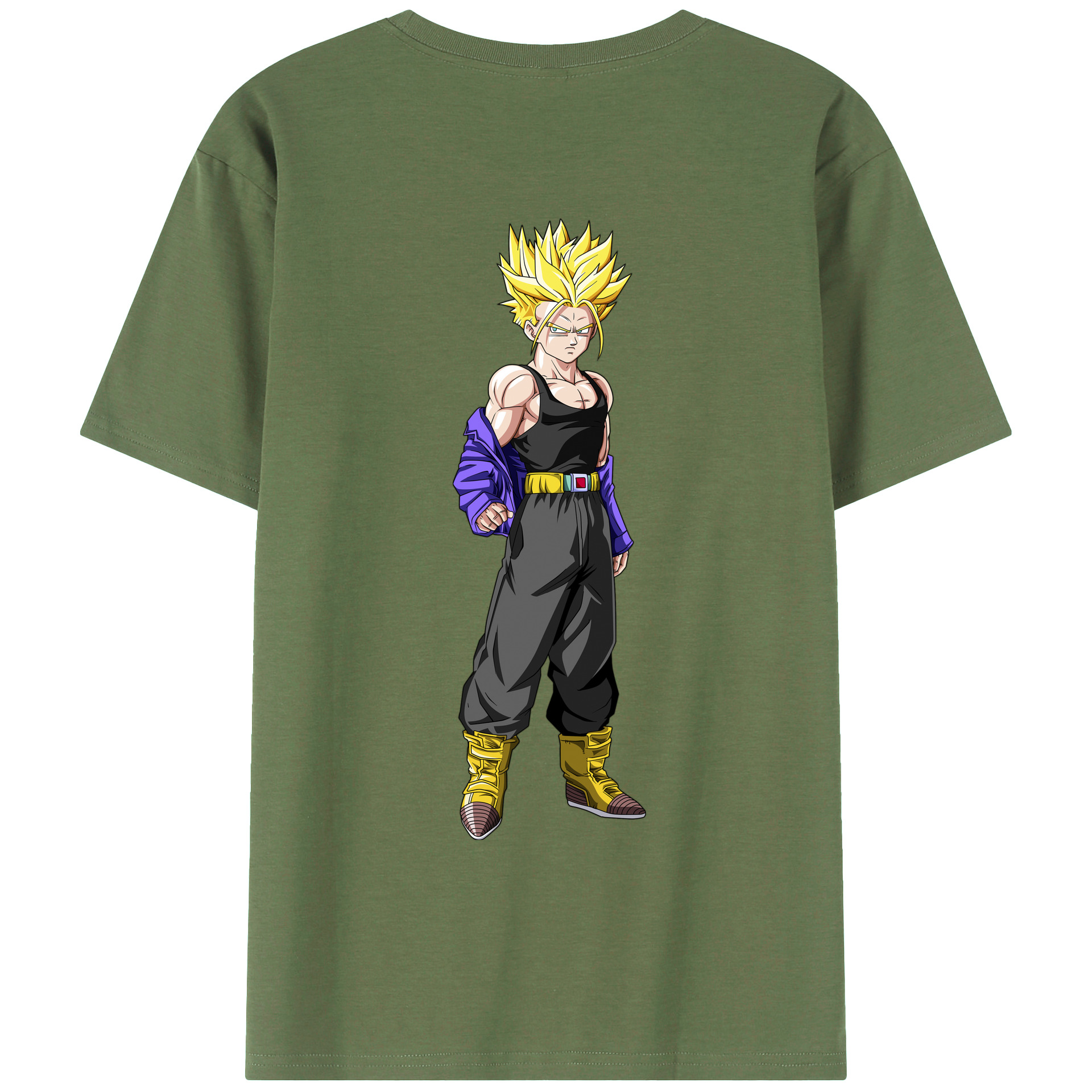 （画像用） ドラゴンボール トランクス（Torankusu）DRAGON BALL Trunks 綿100％ メンズ半袖Tシャツ（バックプリント） 通気性